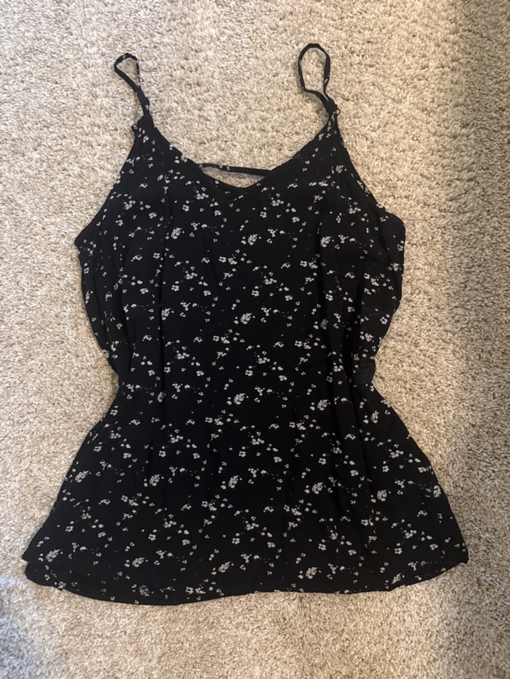 SO Black Floral Spaghetti-Strap Cami